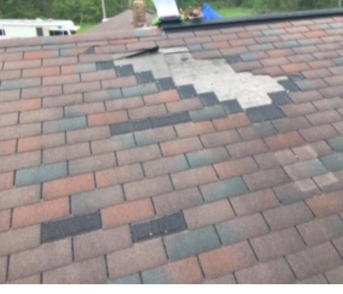 roof damaged from storm